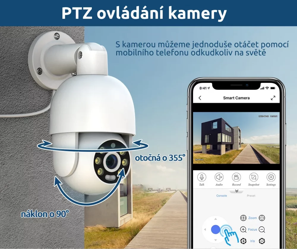 POE 4K otočná kamera