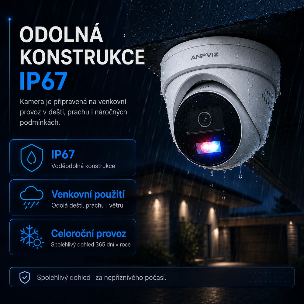 PoE IP67 venkovní odolnost