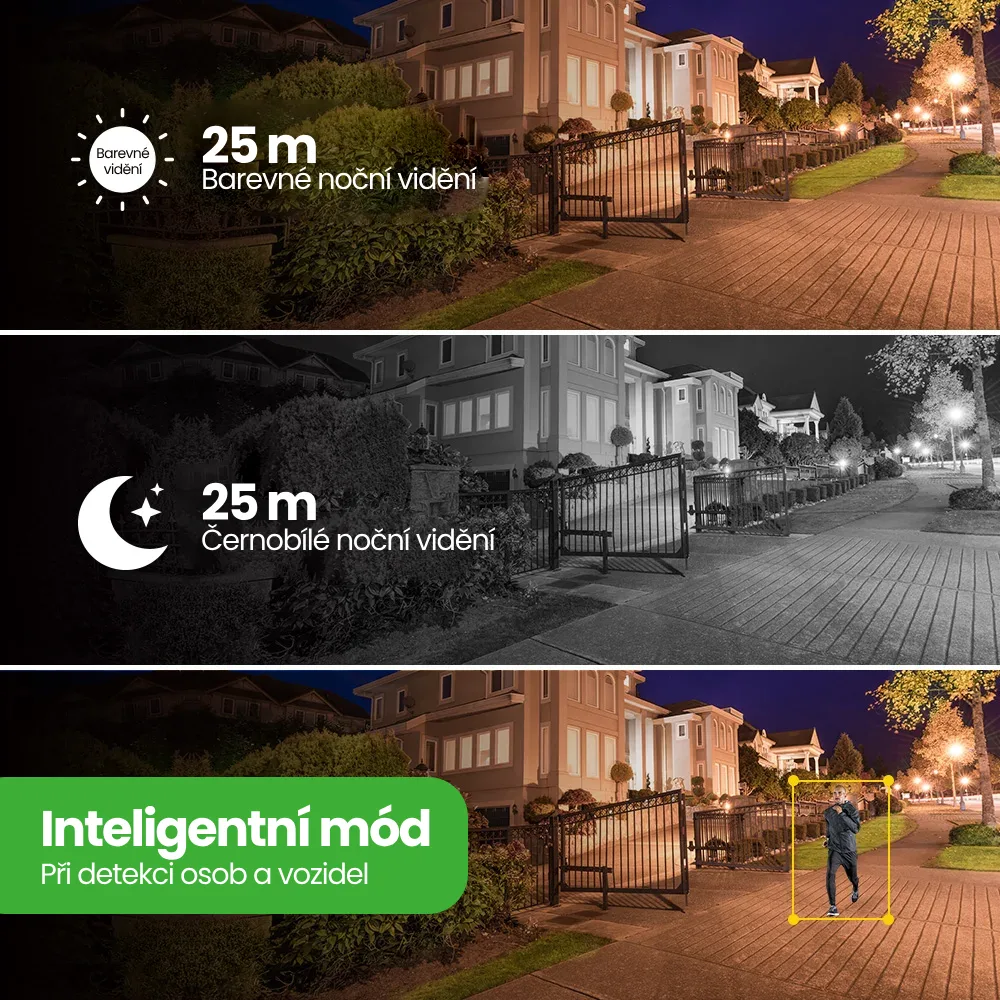8MP IP PoE turret kamerový systém - inteligentní barevné noční vidění