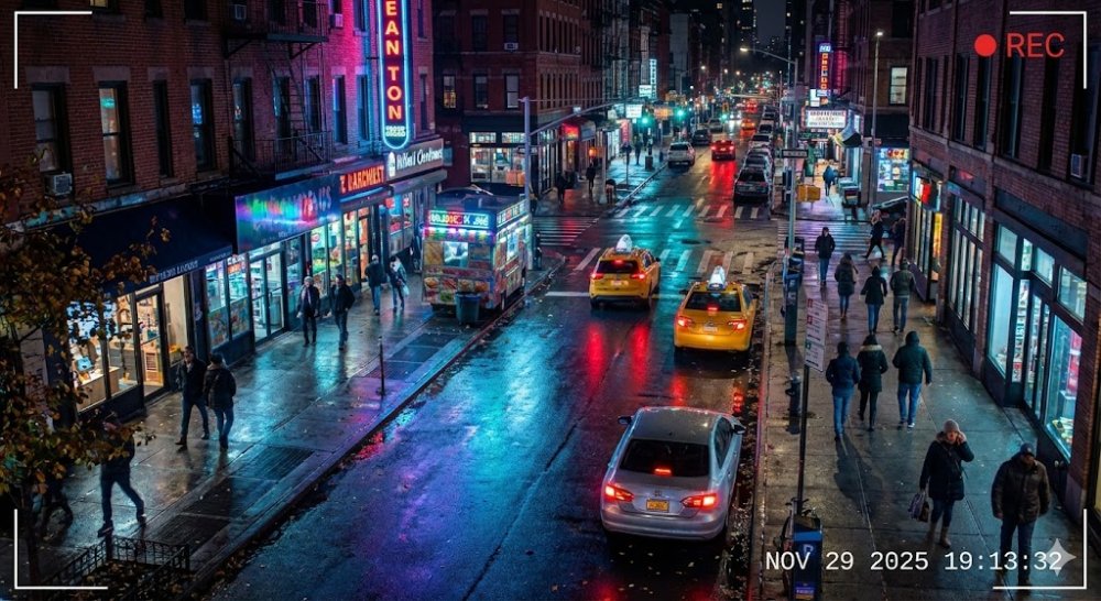 Noční záběr s ColorVu – plně barevný obraz