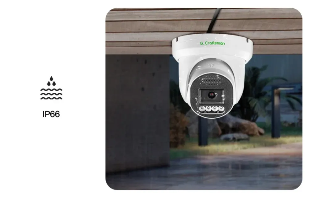 Vid 8MP IP PoE kamera, IP66