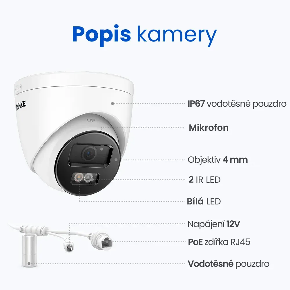 ANNKE C800 - popis turret kamery 4K