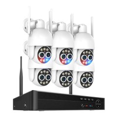 8MP WiFi kamerový systém, 6 otočných DUAL kamer, XM