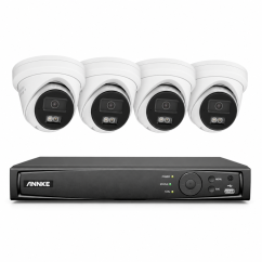 5MP IP PoE kamerový set, 4 kamery s aktivním odstrašením, H