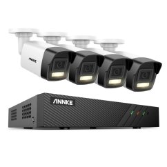 5MP IP PoE kamerový set, 4 pevné kamery, H