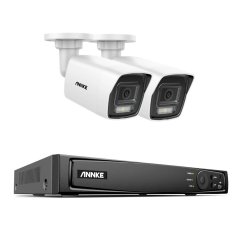 8MP IP PoE kamerový set, 2 pevné kamery, H