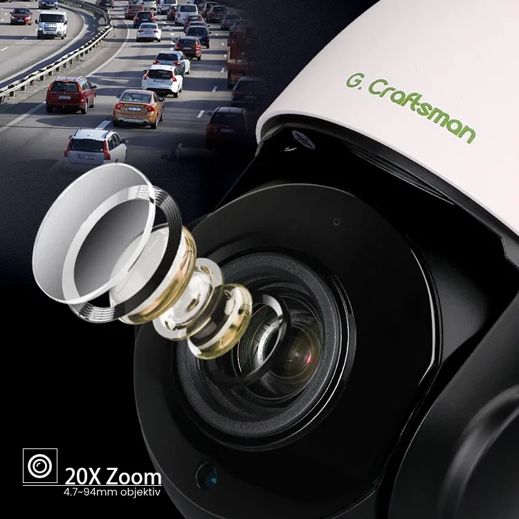 IP PoE otočná kamera, 20x optický ZOOM, XM
