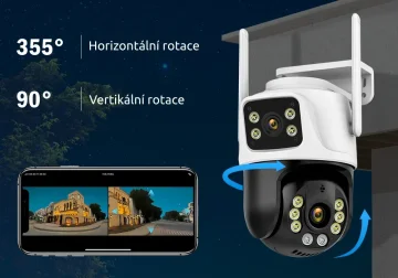 Duální otočná WiFi kamera