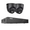 5MP IP PoE kamerový set, 2 turret černé kamery, H
