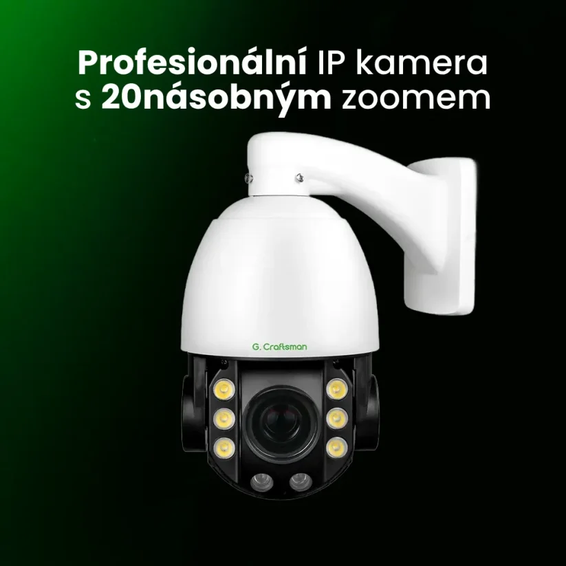 8MP IP PoE otočná kamera, 20x optický ZOOM, Vid