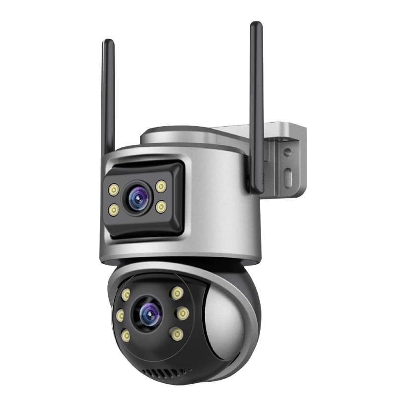 6MP duální otočná WiFi kamera, černošedá, iCs
