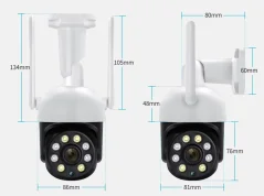 4MP venkovní otočná WiFi kamera, černobílá barva, iCs