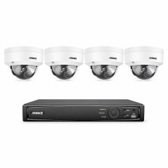 12MP IP PoE kamerový set, 4 antivandal kamery, H