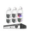 8MP IP PoE kamerový set, 6 otočných DUAL kamer, XM