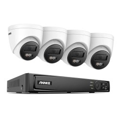12MP IP PoE kamerový set, 4 turret kamery, H