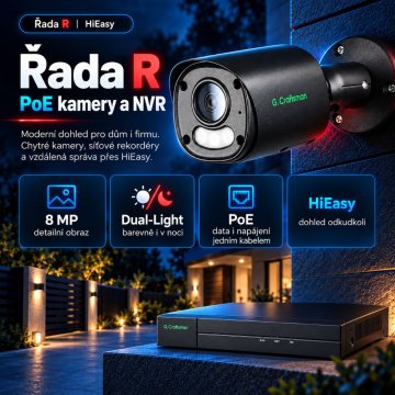 Řada R – chytré PoE kamery a NVR s HiEasy