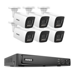 12MP IP PoE kamerový set, 6 pevných kamer, H