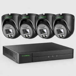 8MP IP PoE kamerový set, 4 turret kamery, Vid