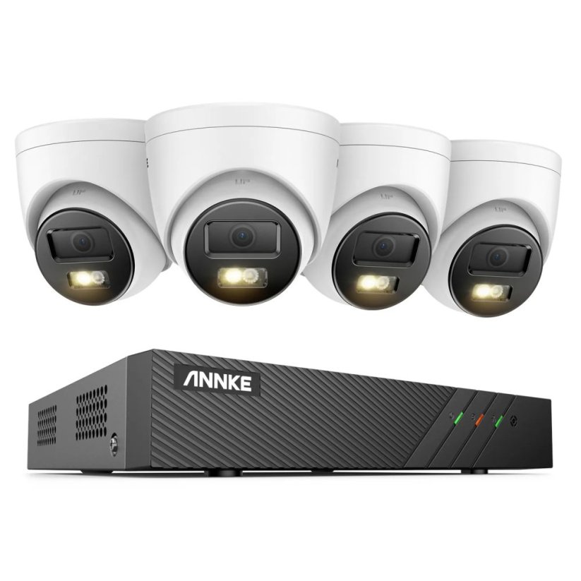 5MP IP PoE kamerový set, 4 turret kamery, Hik
