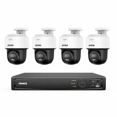 8MP IP PoE kamerový set, 4 otočné kamery, H