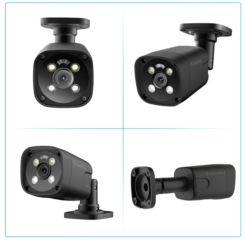 8MP IP PoE pevná kamera, černá, XM