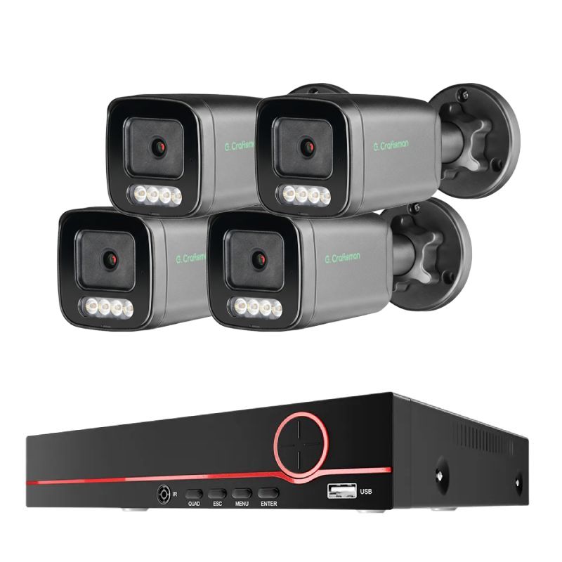 8MP IP PoE kamerový set, 4 kamery, ColorVu, XM