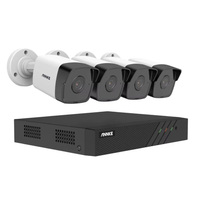5MP IP PoE kamerový set, 4 pevné IR kamery, H
