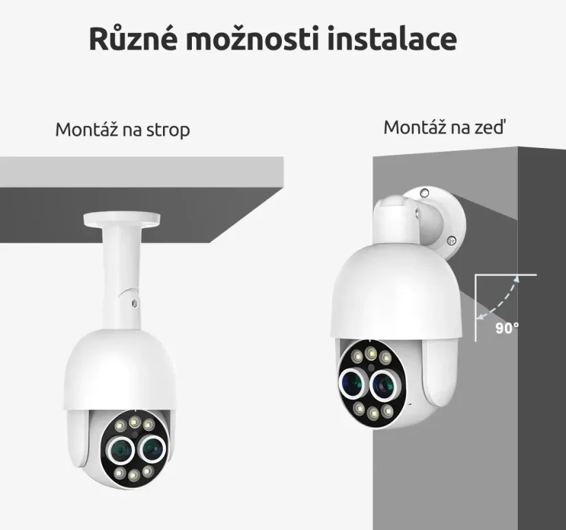 8MP duální otočná PoE kamera s hybridním zoomem, XM