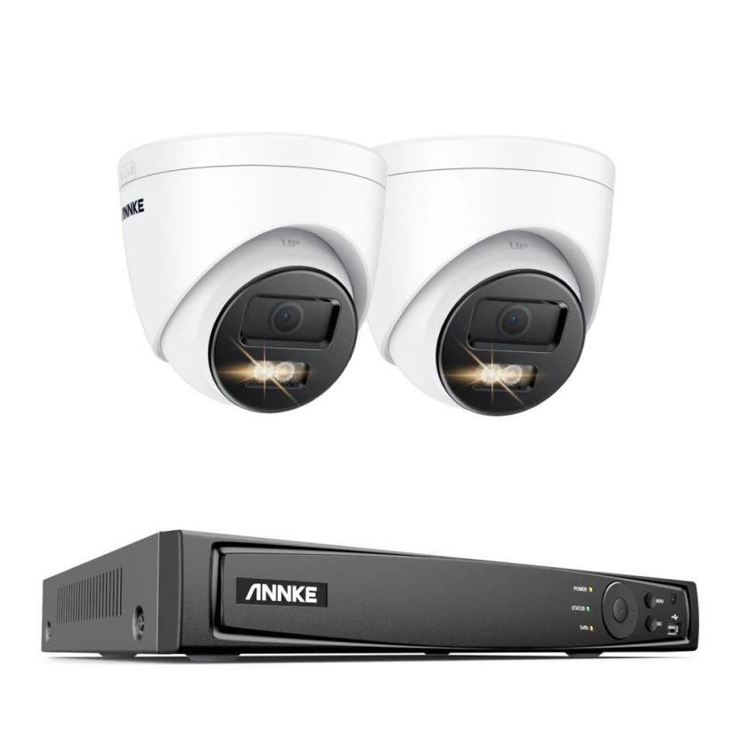 12MP IP PoE kamerový set, 2 turret kamery, H