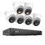 8MP IP PoE kamerový set, 4 turret kamery, Hik - Počet kamer: 6 kamer, 8MP turret PoE, bílé