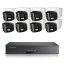 8MP IP PoE kamerový set, 8 panoramatických 180° kamer, Vid