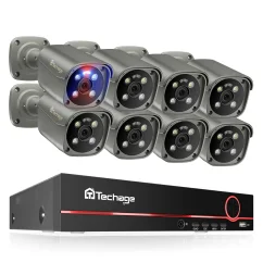 8MP IP PoE kamerový set, 8 pevných kamer, XM