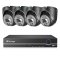 8MP IP PoE kamerový set, 4 turret kamery, černá, XM