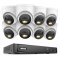 12MP IP PoE kamerový set, 8 turret kamer, Hik