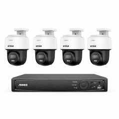 8MP IP PoE kamerový set, 4 otočné kamery, H