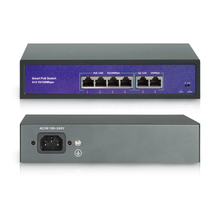 POE Switch 48 V - Počer portů: 4 porty