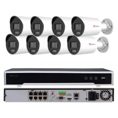 8MP profesionální PoE kamerový set, 8x ColorVu kamera, H Profi