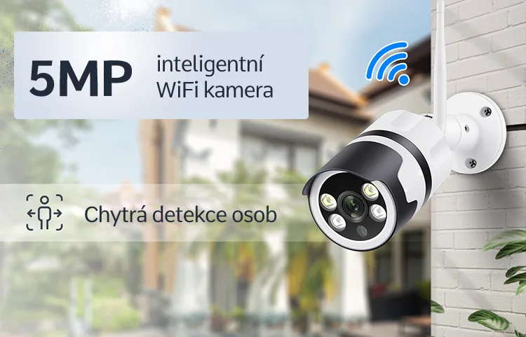 5MP venkovní pevná Wifi kamera, iCs