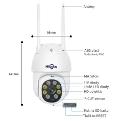 5MP venkovní otočná Wifi kamera, Ese