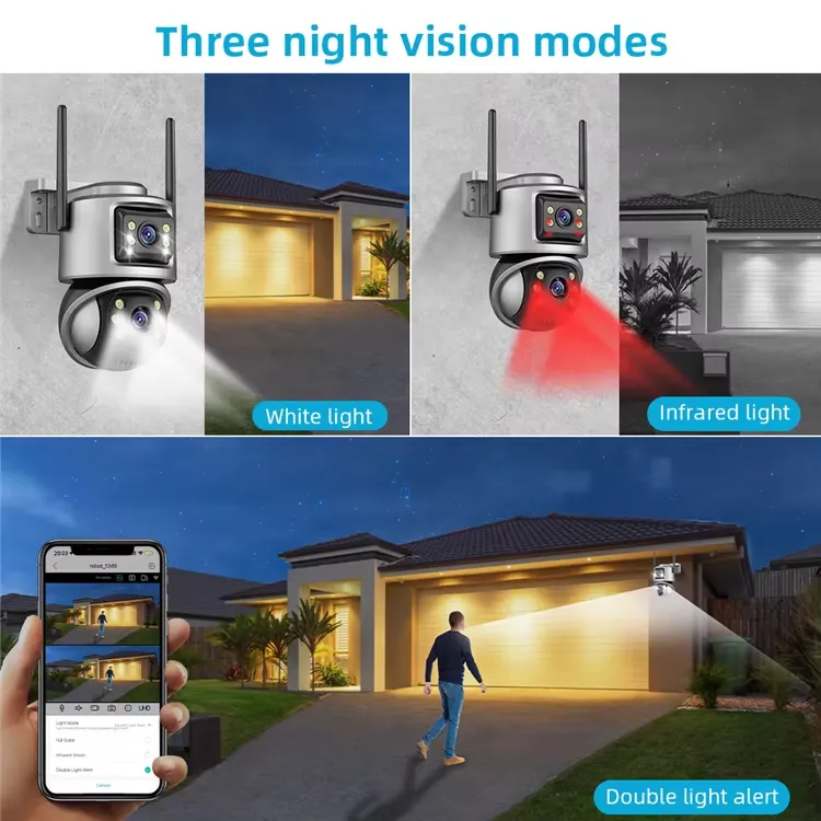 6MP duální otočná WiFi kamera, černošedá, iCs