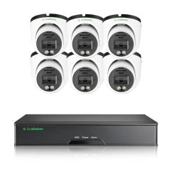 8MP IP PoE kamerový set, 6 turret kamer, Vid