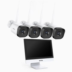 8MP WiFi kamerový set, 4 kamery + 12" monitor, Ese