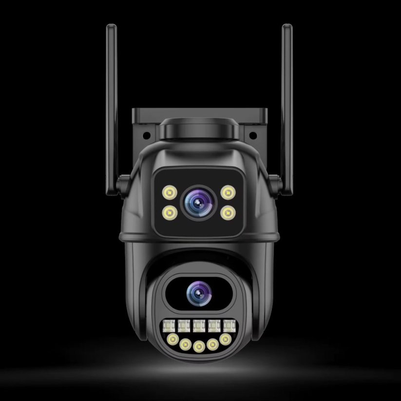 6MP duální otočná WiFi kamera, černá, iCs