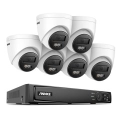 8MP IP PoE kamerový set, 6 turret kamer, H