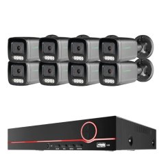 8MP IP PoE kamerový set, 8 kamer, ColorVu, XM