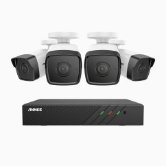 5MP IP PoE kamerový set, 4 pevné IR kamery, H