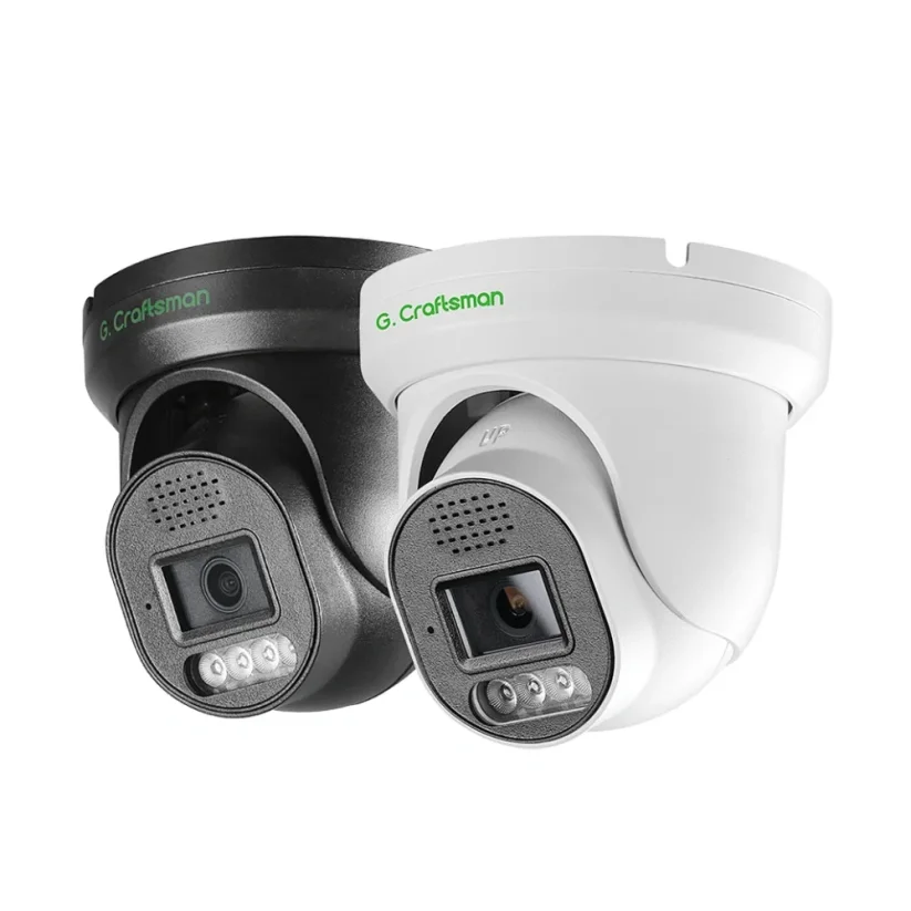 8MP IP PoE turret kamera, bílá, Vid