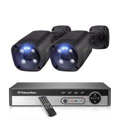 8MP IP PoE kamerový set, 2 pevné kovové kamery, XM