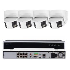 8MP profesionální PoE kamerový set, 4x panoramatická 180° kamera, H Profi