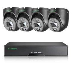 8MP IP PoE kamerový set, 4 turret kamery, Vid